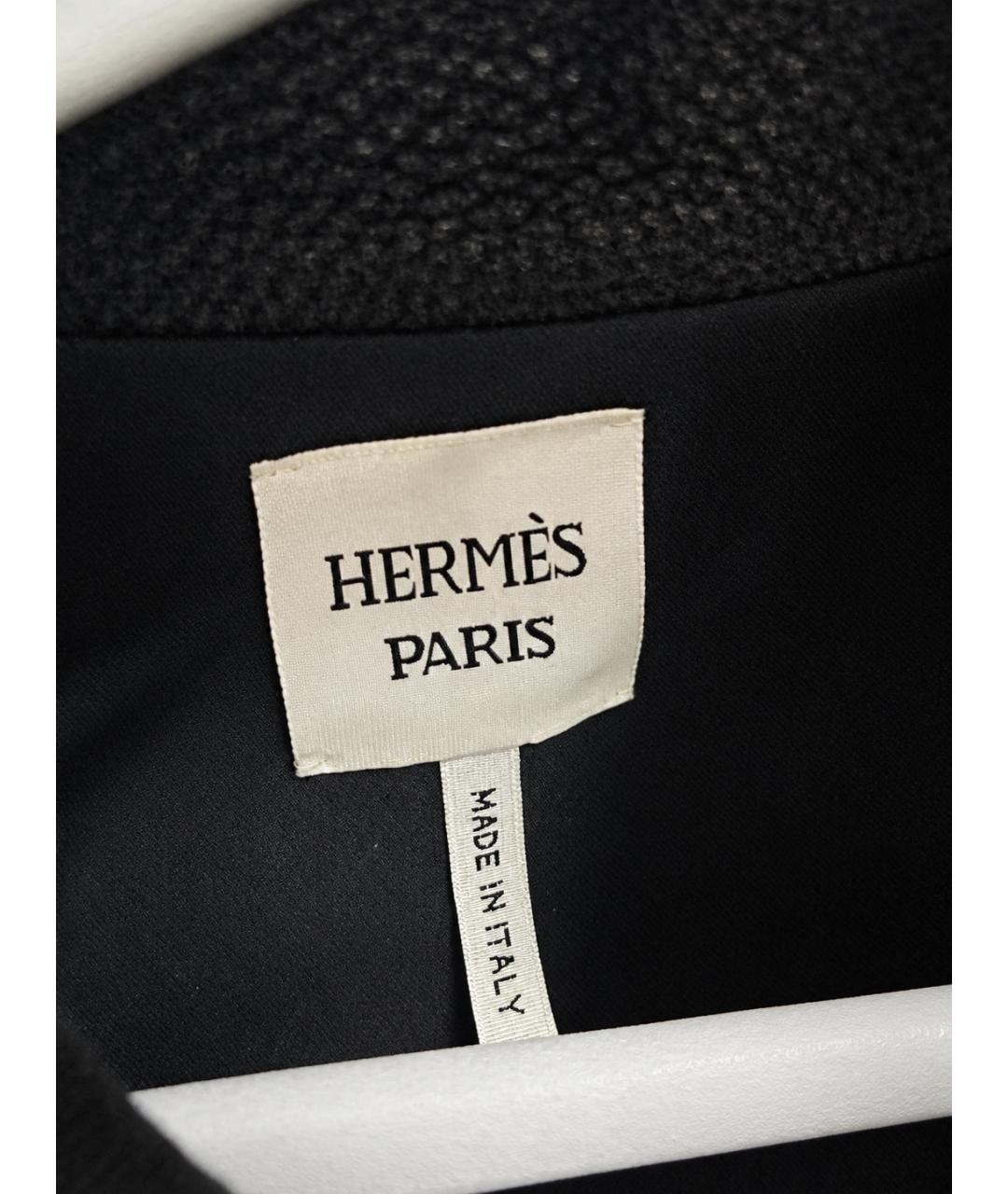 HERMES Черная кожаная куртка, фото 3