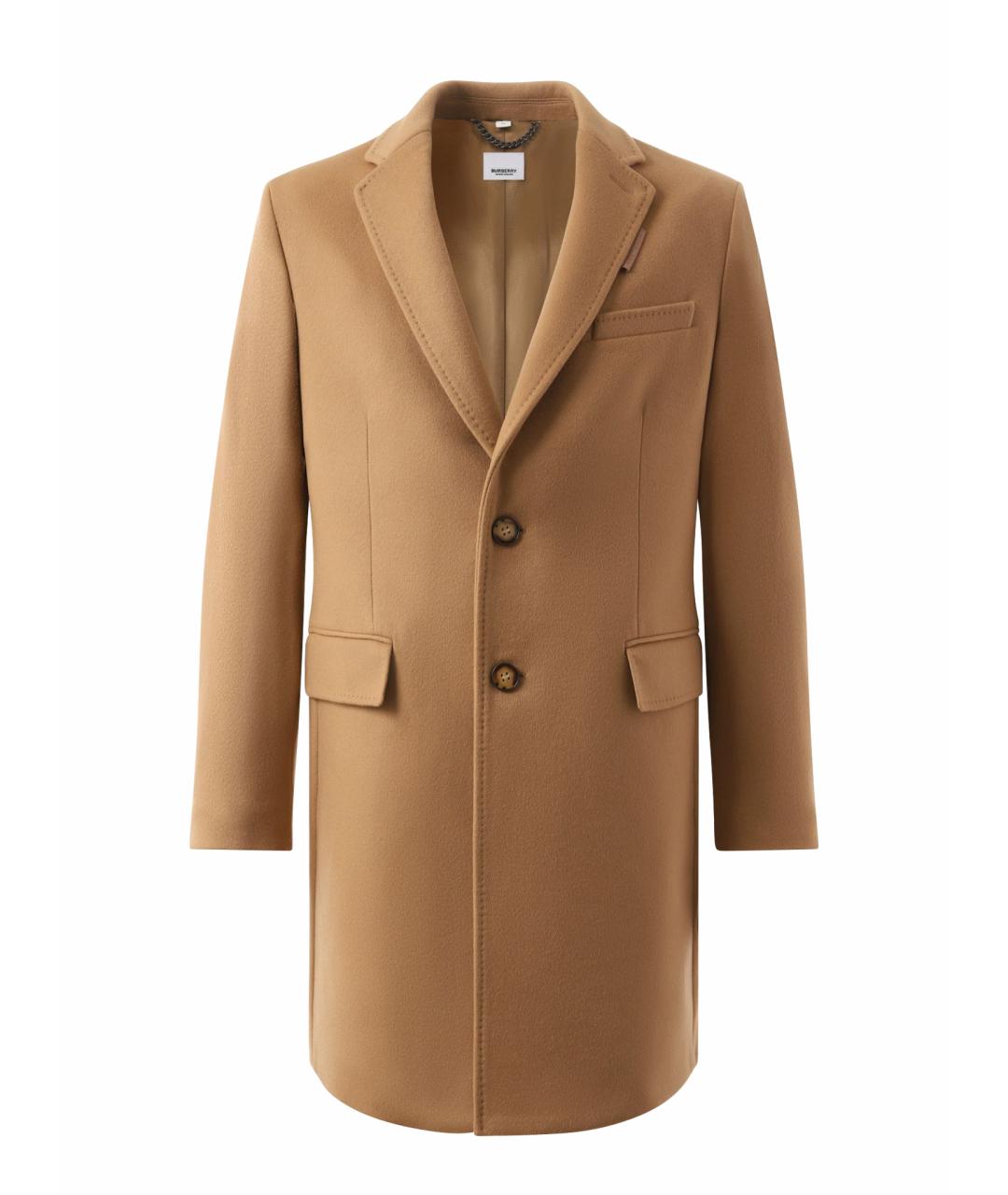 BURBERRY Бежевое шерстяное пальто, фото 1