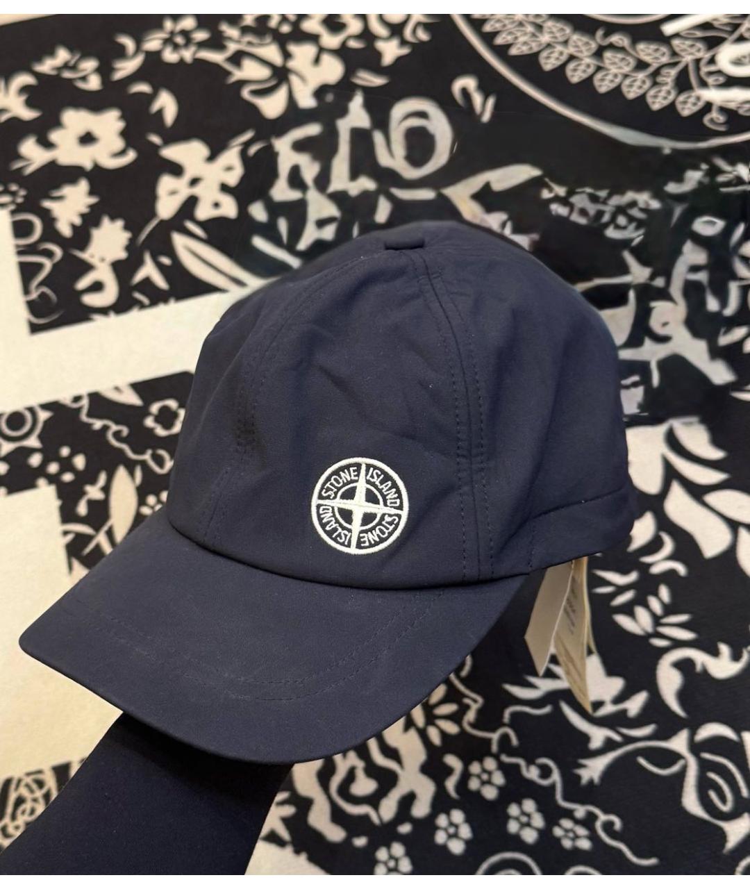 STONE ISLAND Темно-синяя кепка/бейсболка, фото 4