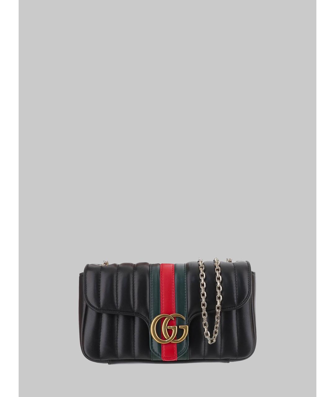 GUCCI Черная кожаная сумка через плечо, фото 4