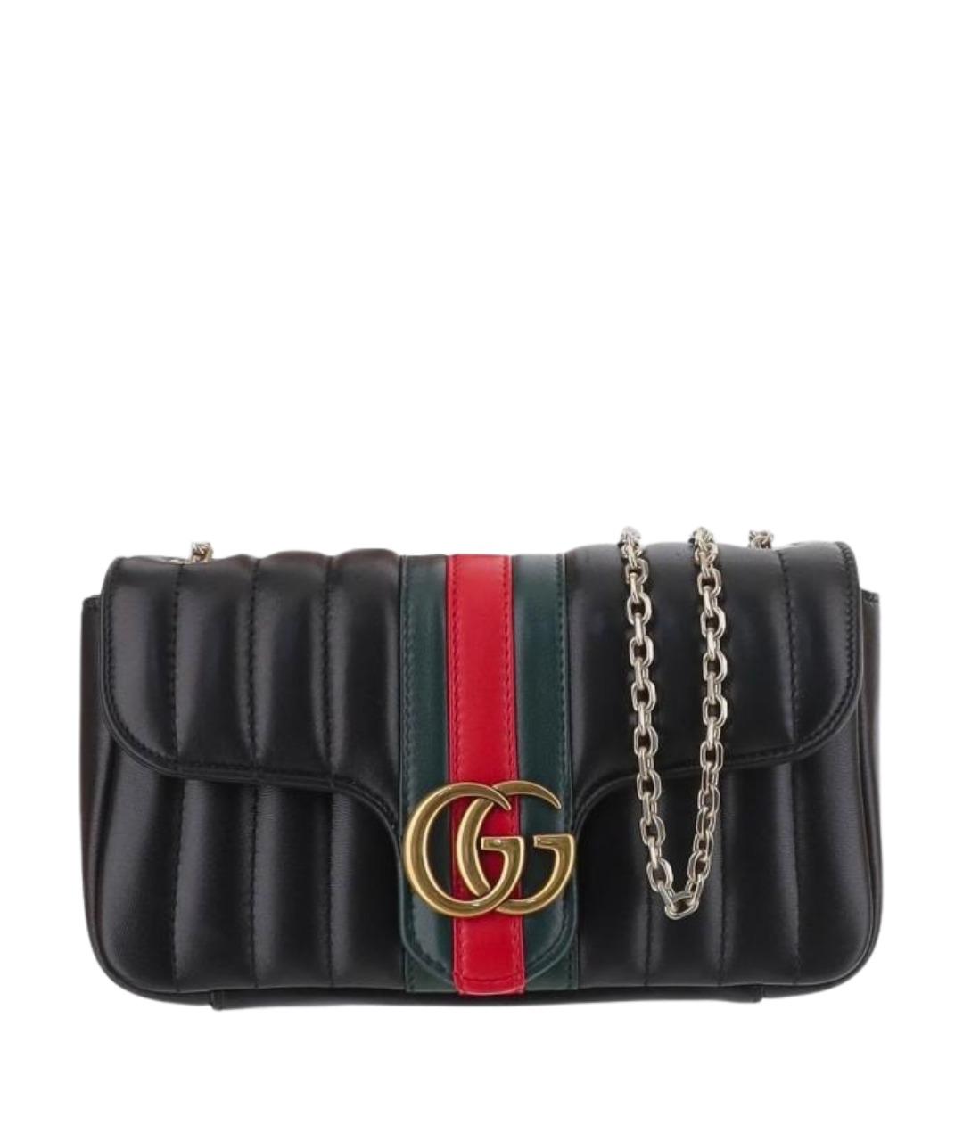 GUCCI Черная кожаная сумка через плечо, фото 1