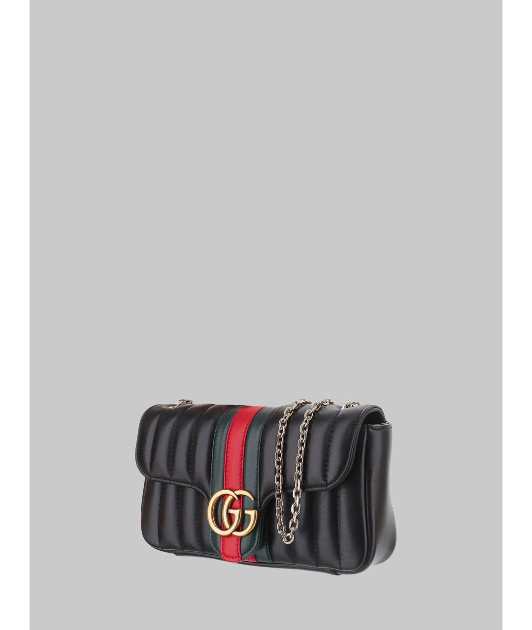 GUCCI Черная кожаная сумка через плечо, фото 2