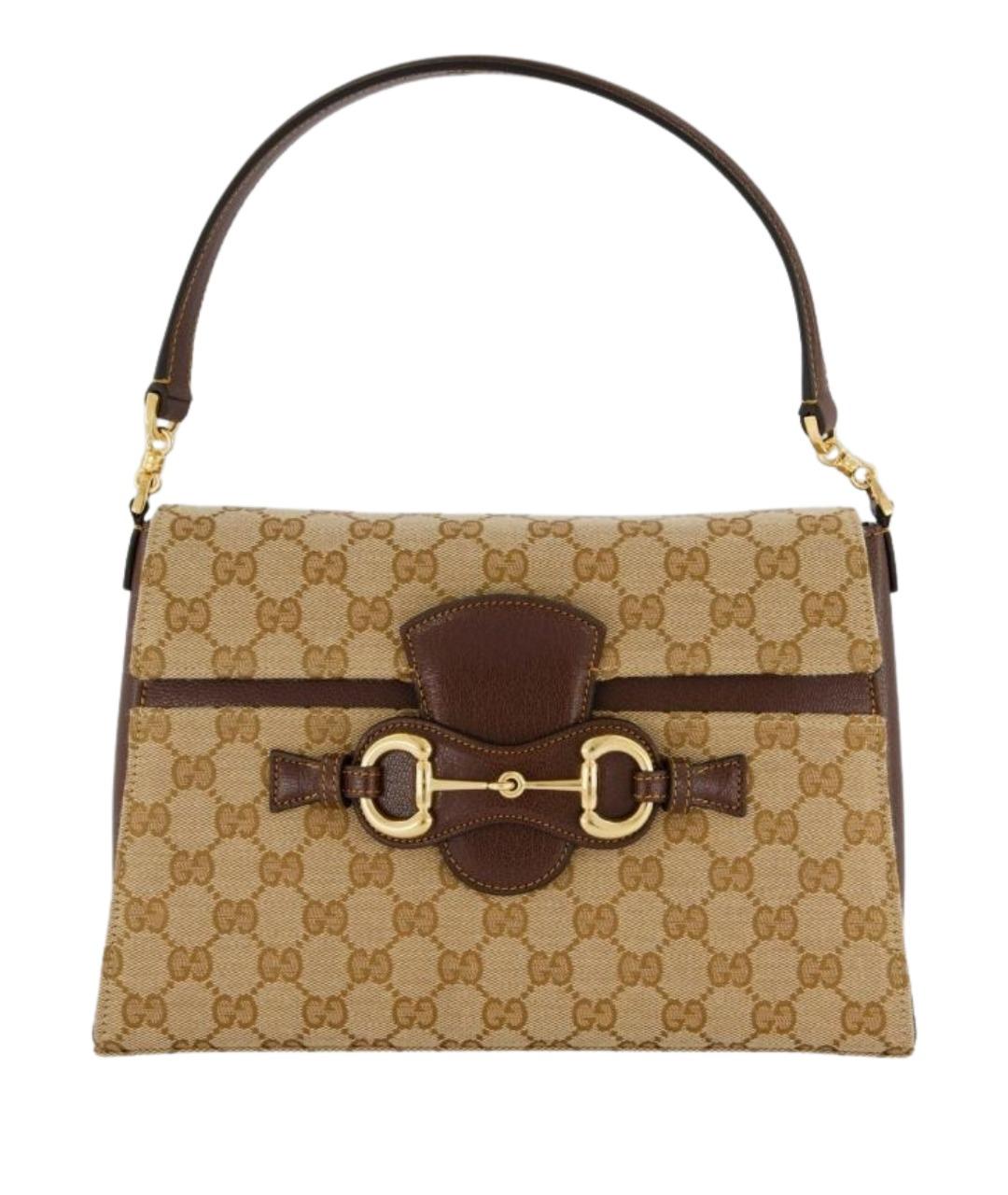 GUCCI Бежевая сумка тоут из канвы, фото 1
