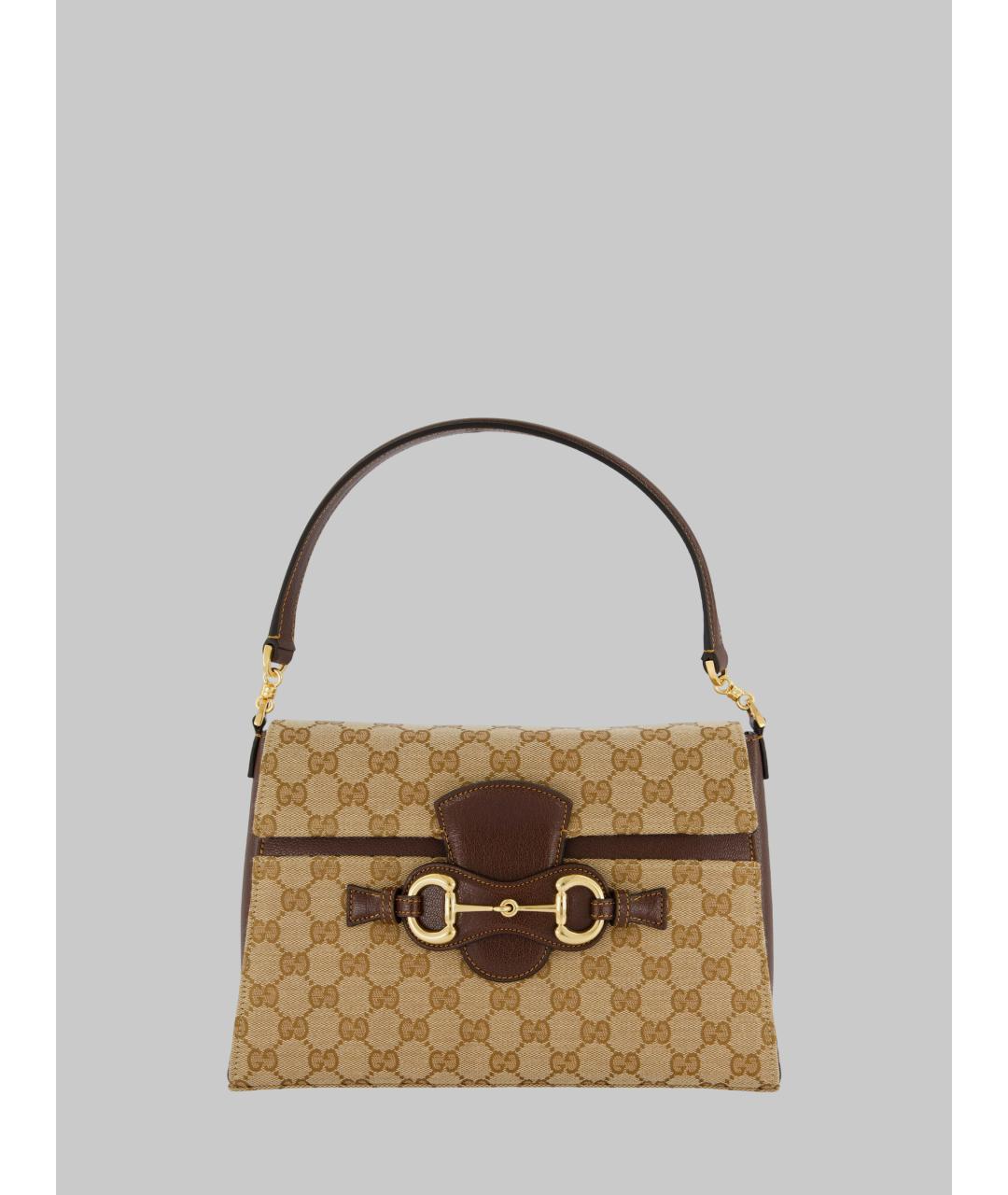 GUCCI Бежевая сумка тоут из канвы, фото 5