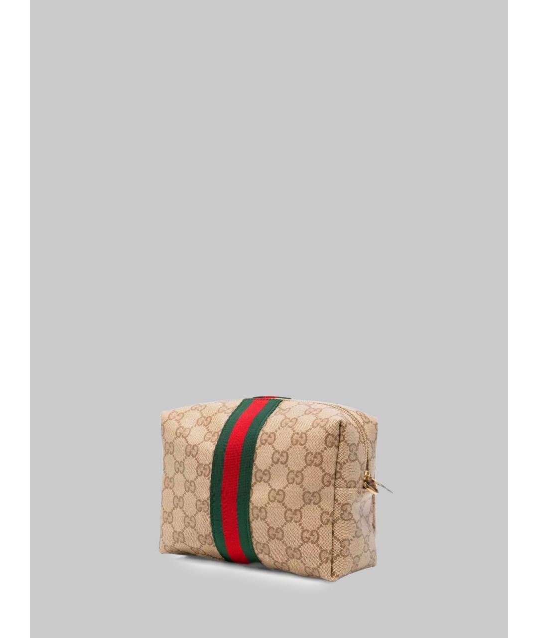 GUCCI Бежевая сумка через плечо из канвы, фото 2