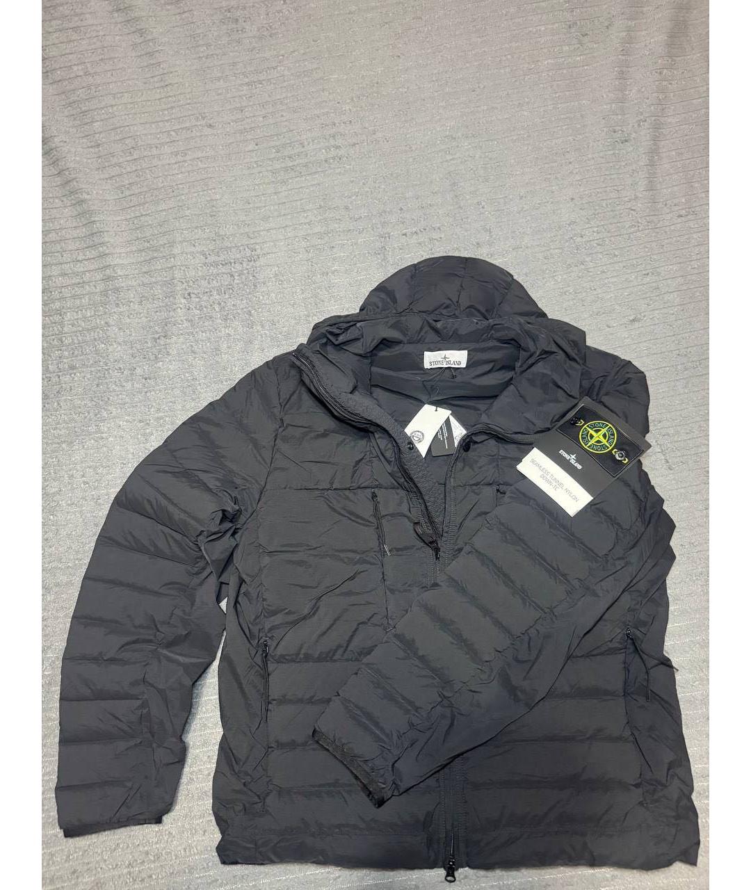 STONE ISLAND Черная нейлоновая куртка, фото 3