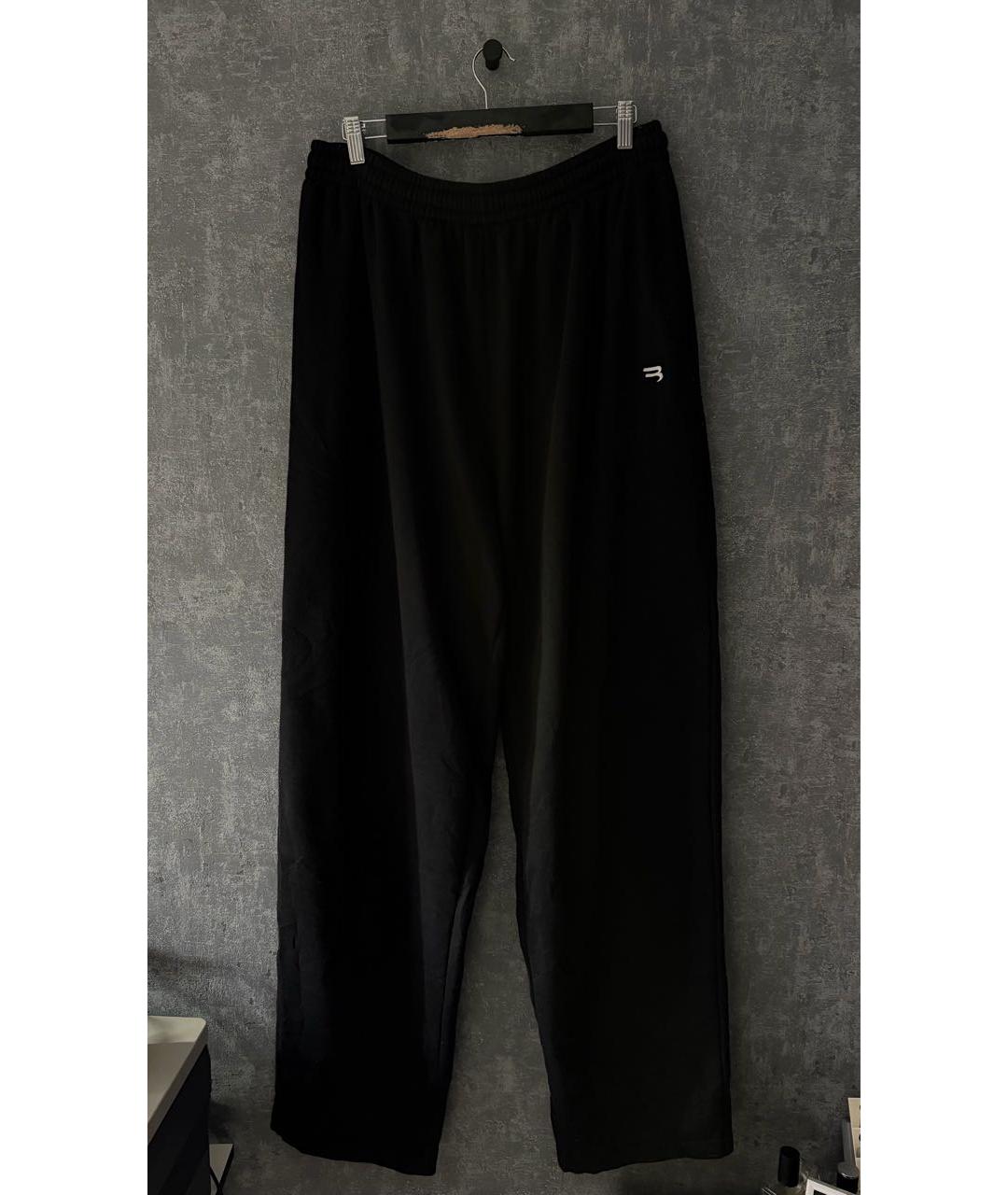 BALENCIAGA Черные хлопковые повседневные брюки, фото 5