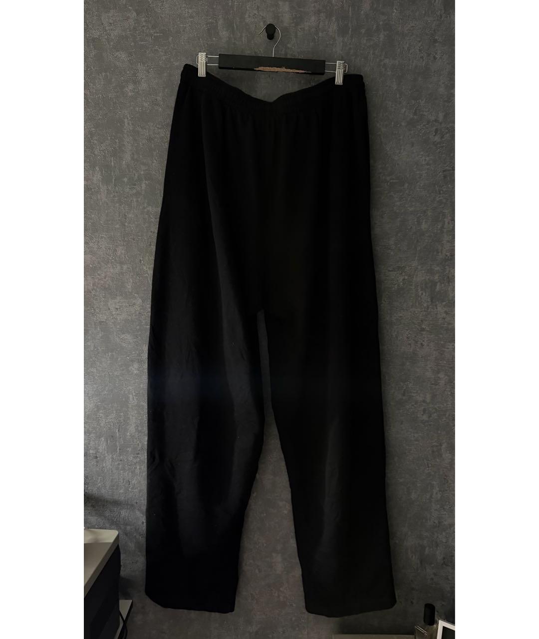 BALENCIAGA Черные хлопковые повседневные брюки, фото 2