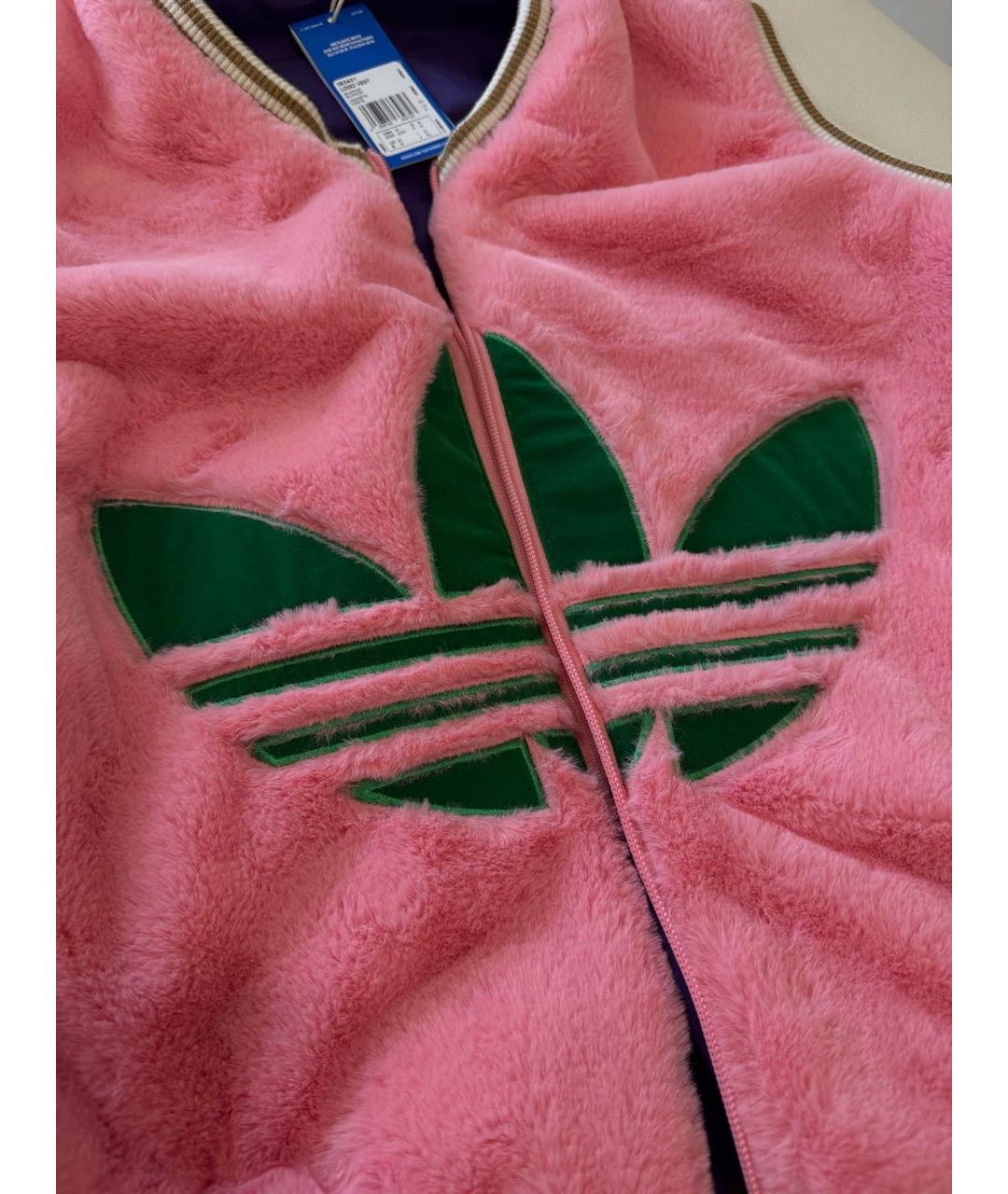 ADIDAS Розовый меховой жилет, фото 4