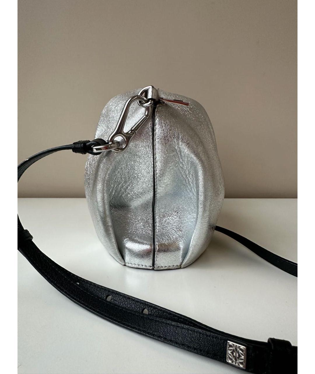 LOEWE Серебряная кожаная сумка через плечо, фото 3