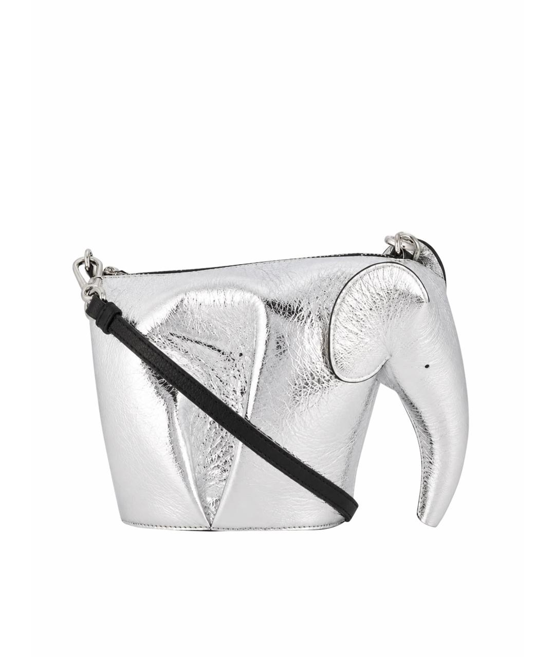 LOEWE Серебряная кожаная сумка через плечо, фото 1