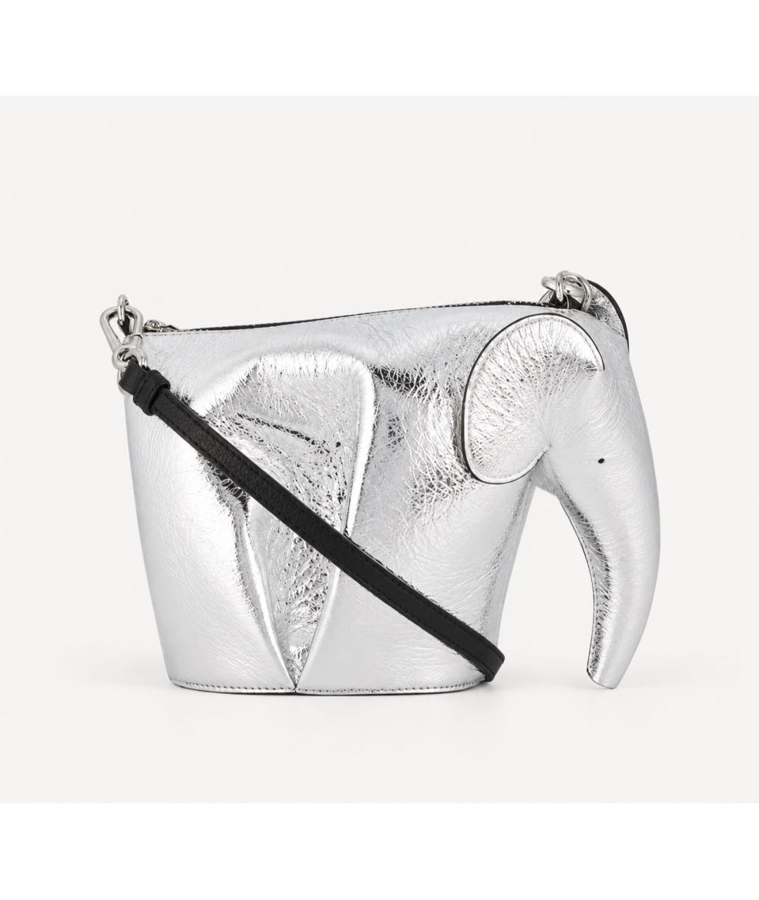 LOEWE Серебряная кожаная сумка через плечо, фото 9