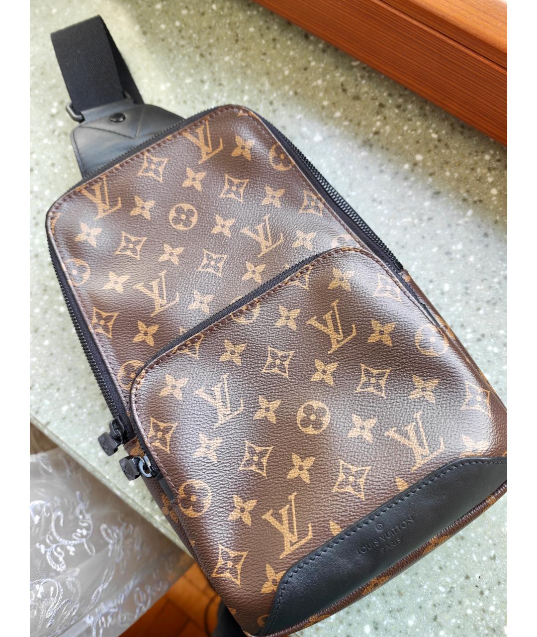 LOUIS VUITTON Коричневая сумка на плечо из канвы, фото 7