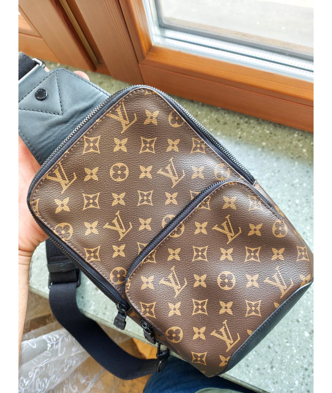 LOUIS VUITTON Коричневая сумка на плечо из канвы, фото 2