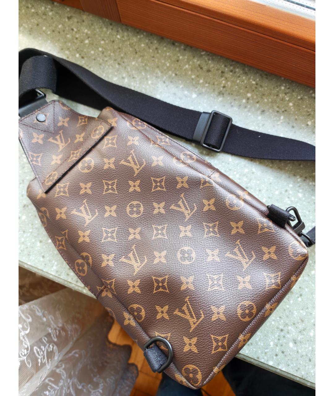 LOUIS VUITTON Коричневая сумка на плечо из канвы, фото 3