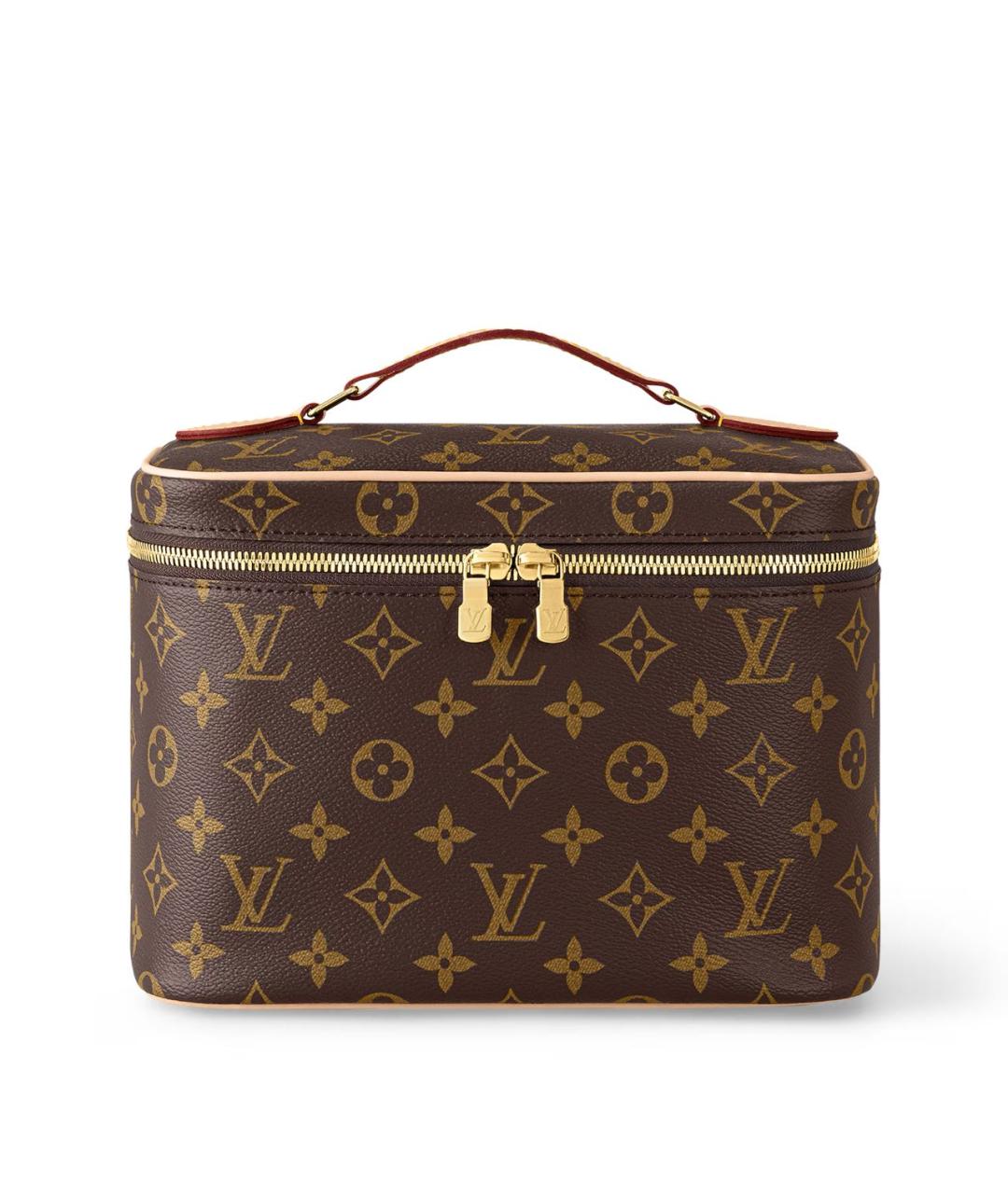 LOUIS VUITTON Коричневая косметичка из канвы, фото 8