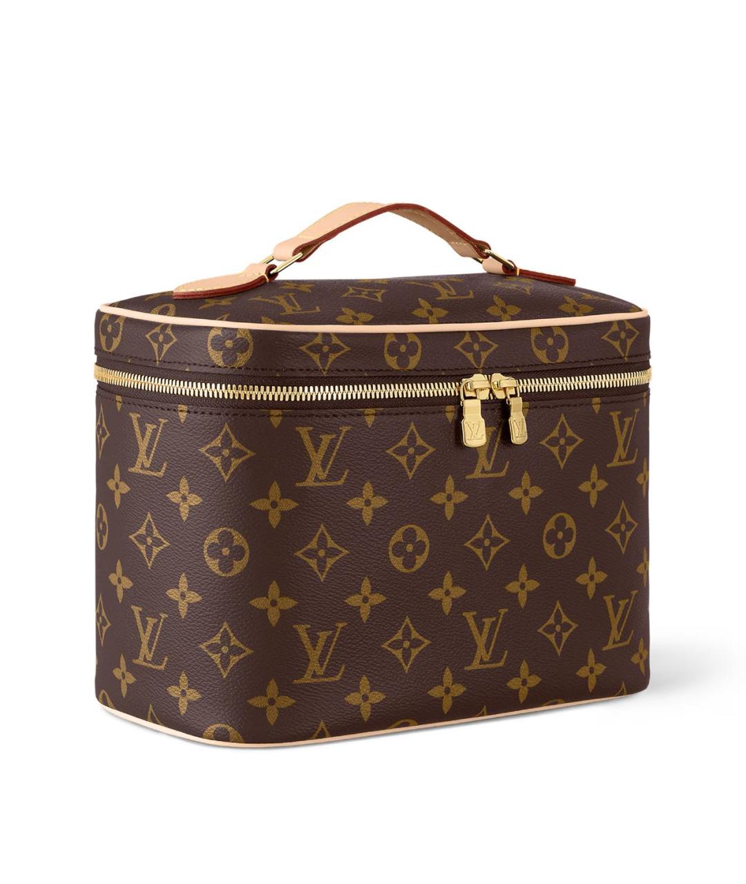 LOUIS VUITTON Коричневая косметичка из канвы, фото 3