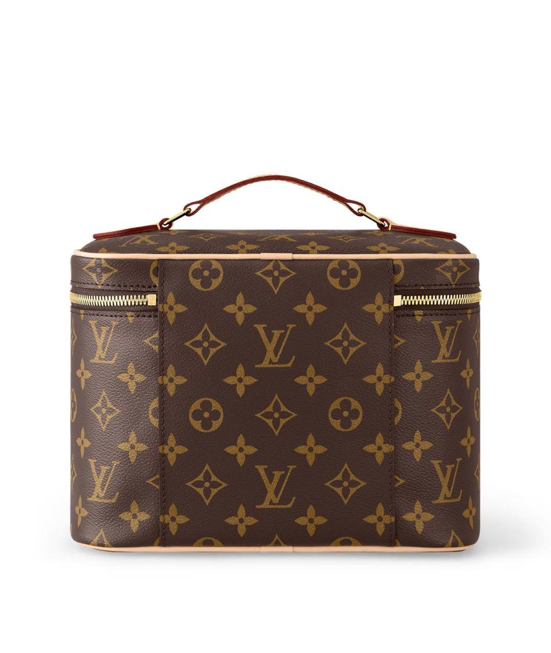 LOUIS VUITTON Коричневая косметичка из канвы, фото 7
