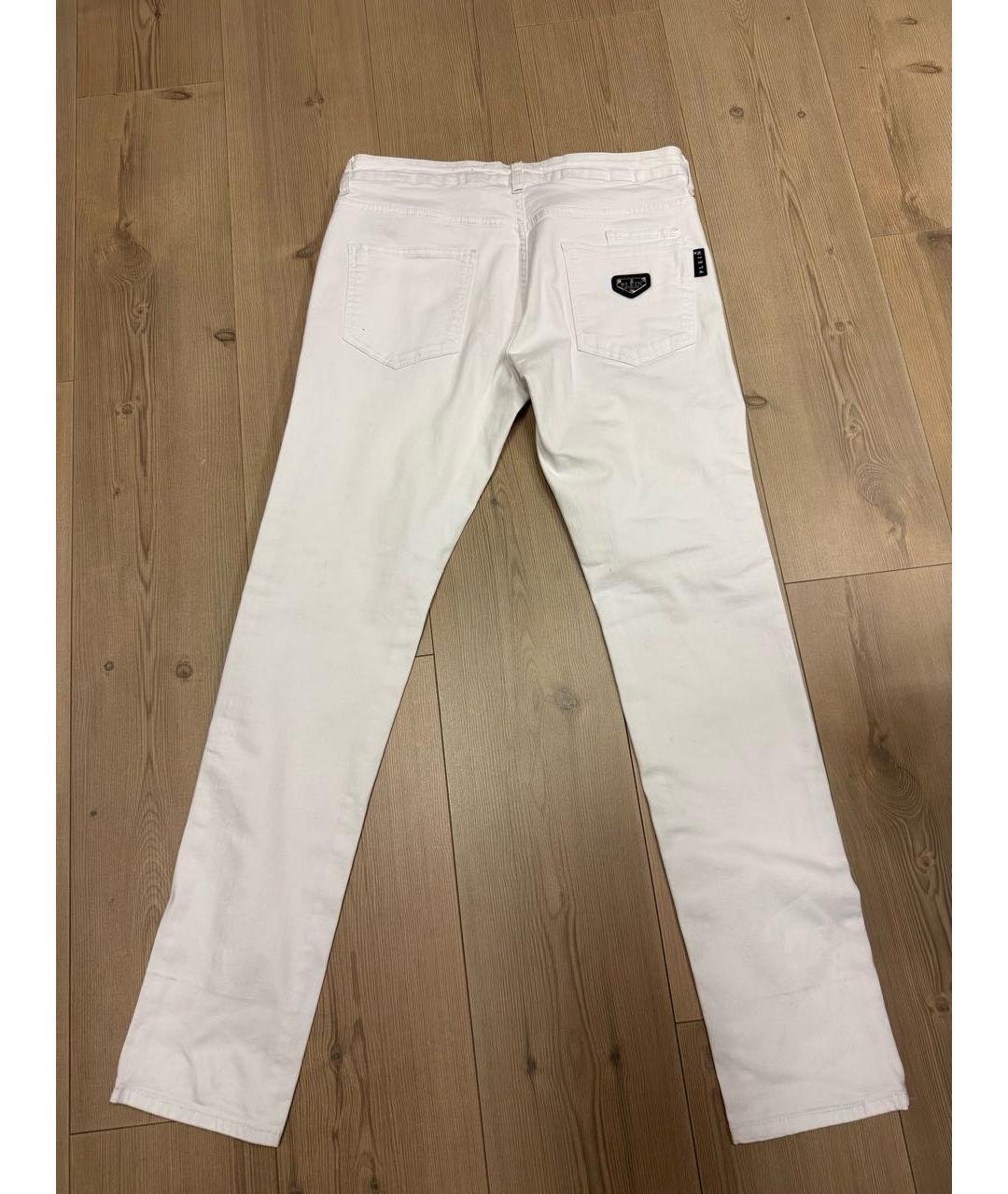 PHILIPP PLEIN Белые хлопковые джинсы, фото 2