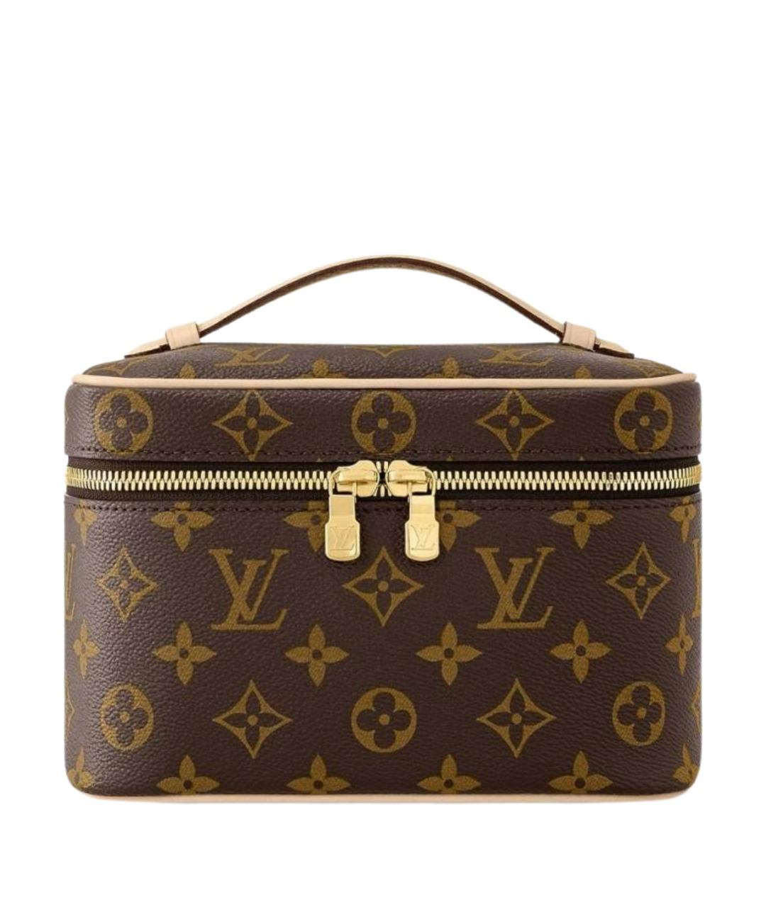 LOUIS VUITTON Коричневая косметичка из канвы, фото 1