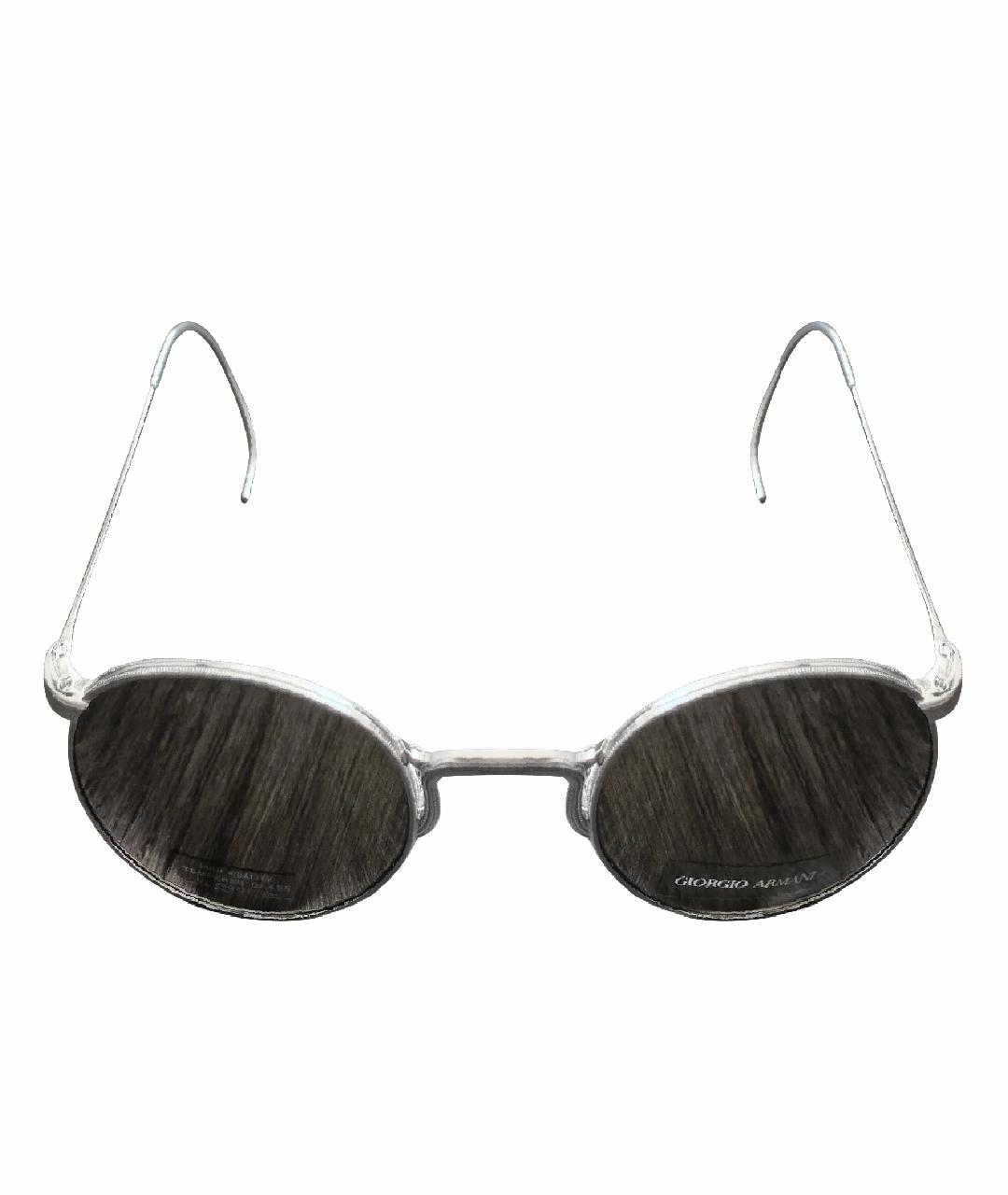 GIORGIO ARMANI Белые металлические солнцезащитные очки, фото 1
