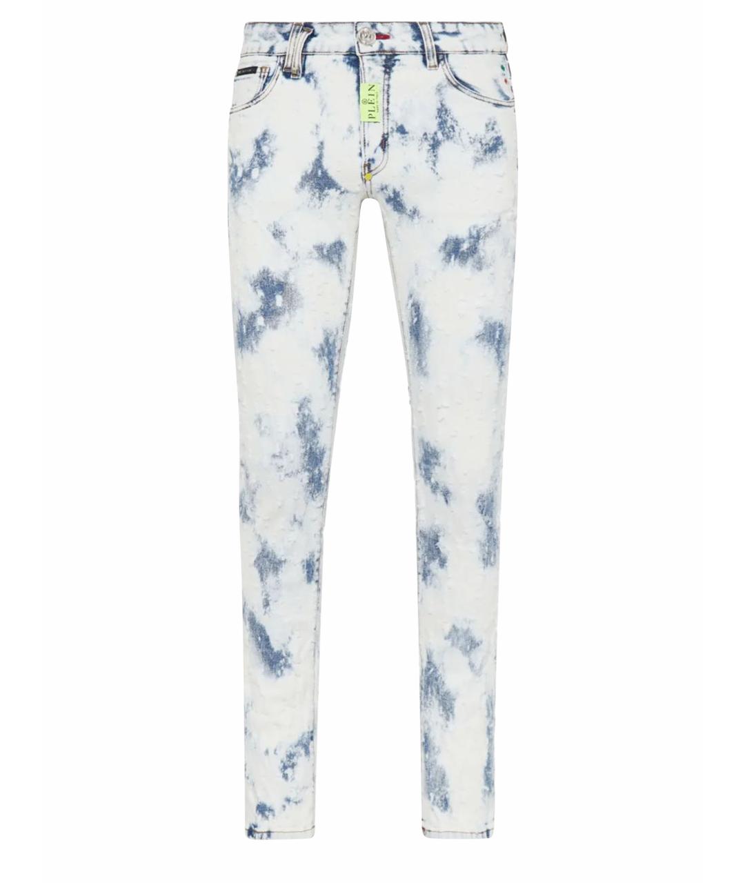 PHILIPP PLEIN Белые хлопковые джинсы, фото 1