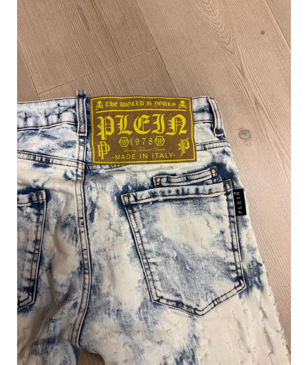 PHILIPP PLEIN Белые хлопковые джинсы, фото 5