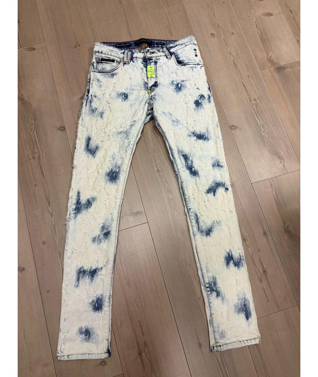 PHILIPP PLEIN Белые хлопковые джинсы, фото 8