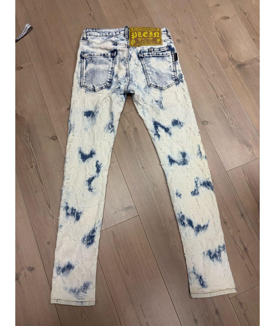 PHILIPP PLEIN Белые хлопковые джинсы, фото 2