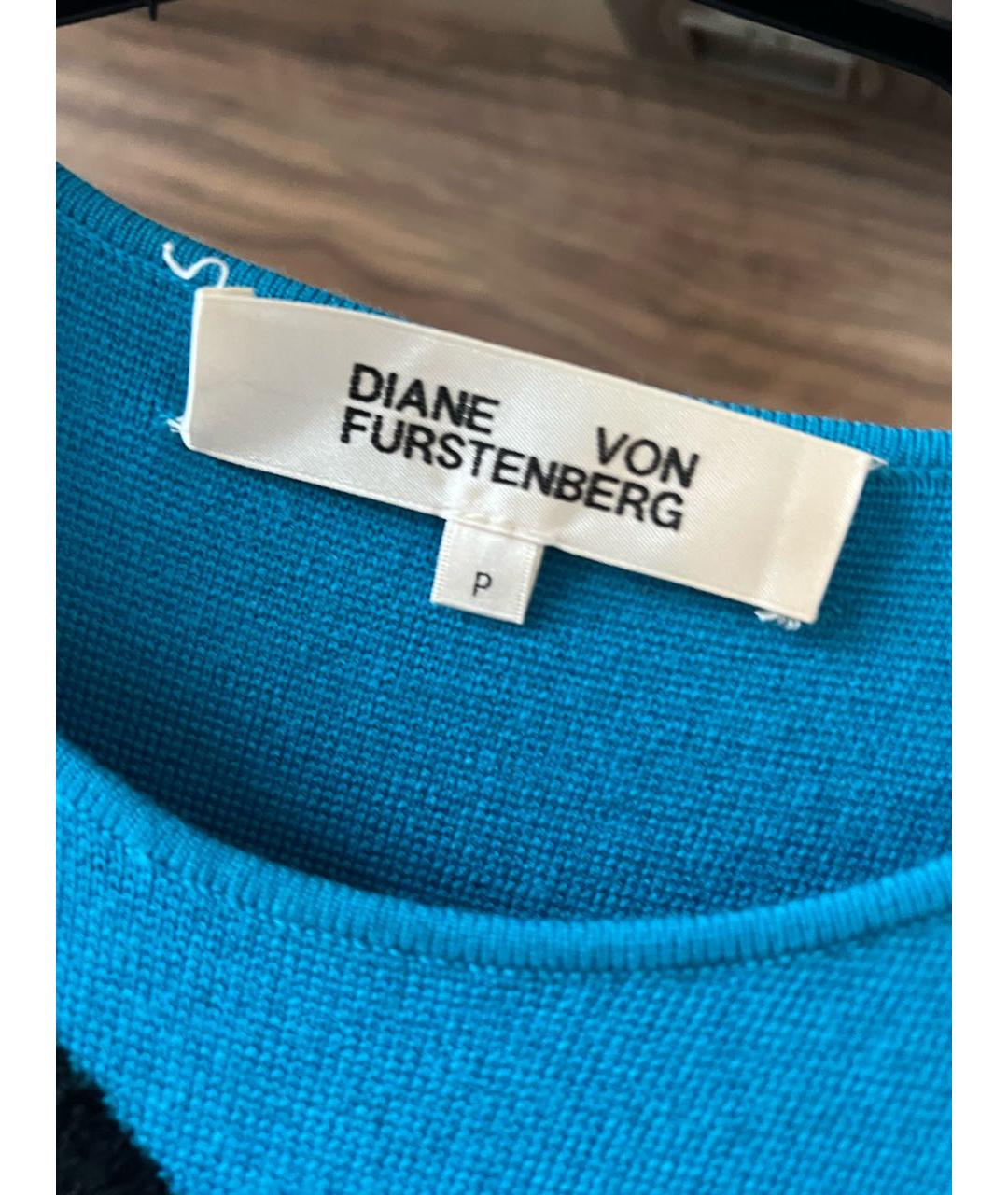 DIANE VON FURSTENBERG Мульти шерстяное повседневное платье, фото 3