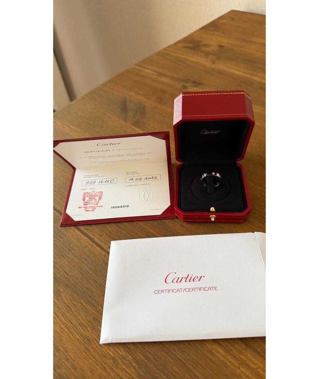 CARTIER Белое кольцо из белого золота, фото 3