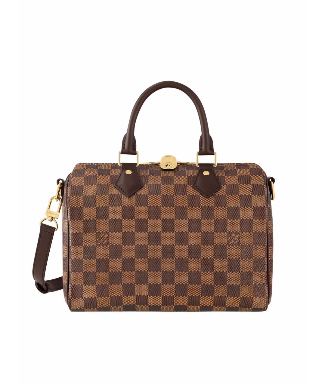LOUIS VUITTON Коричневая сумка с короткими ручками из канвы, фото 1