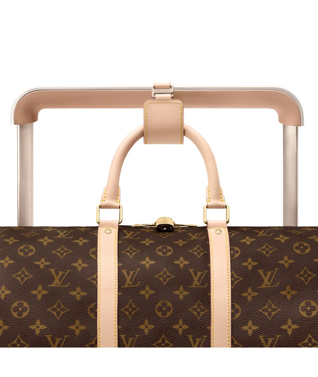 LOUIS VUITTON Коричневый чемодан из канвы, фото 6
