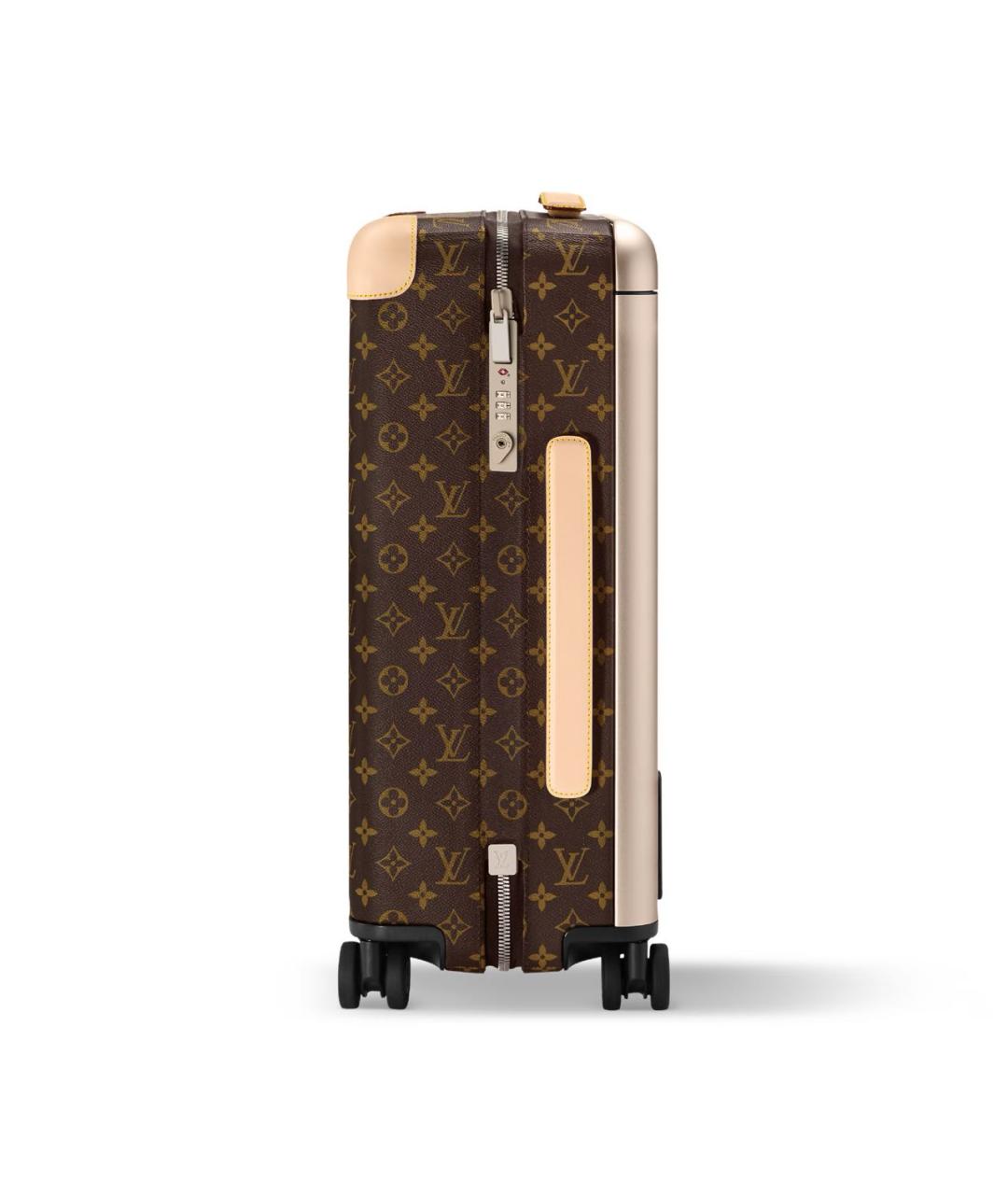 LOUIS VUITTON Коричневый чемодан из канвы, фото 4