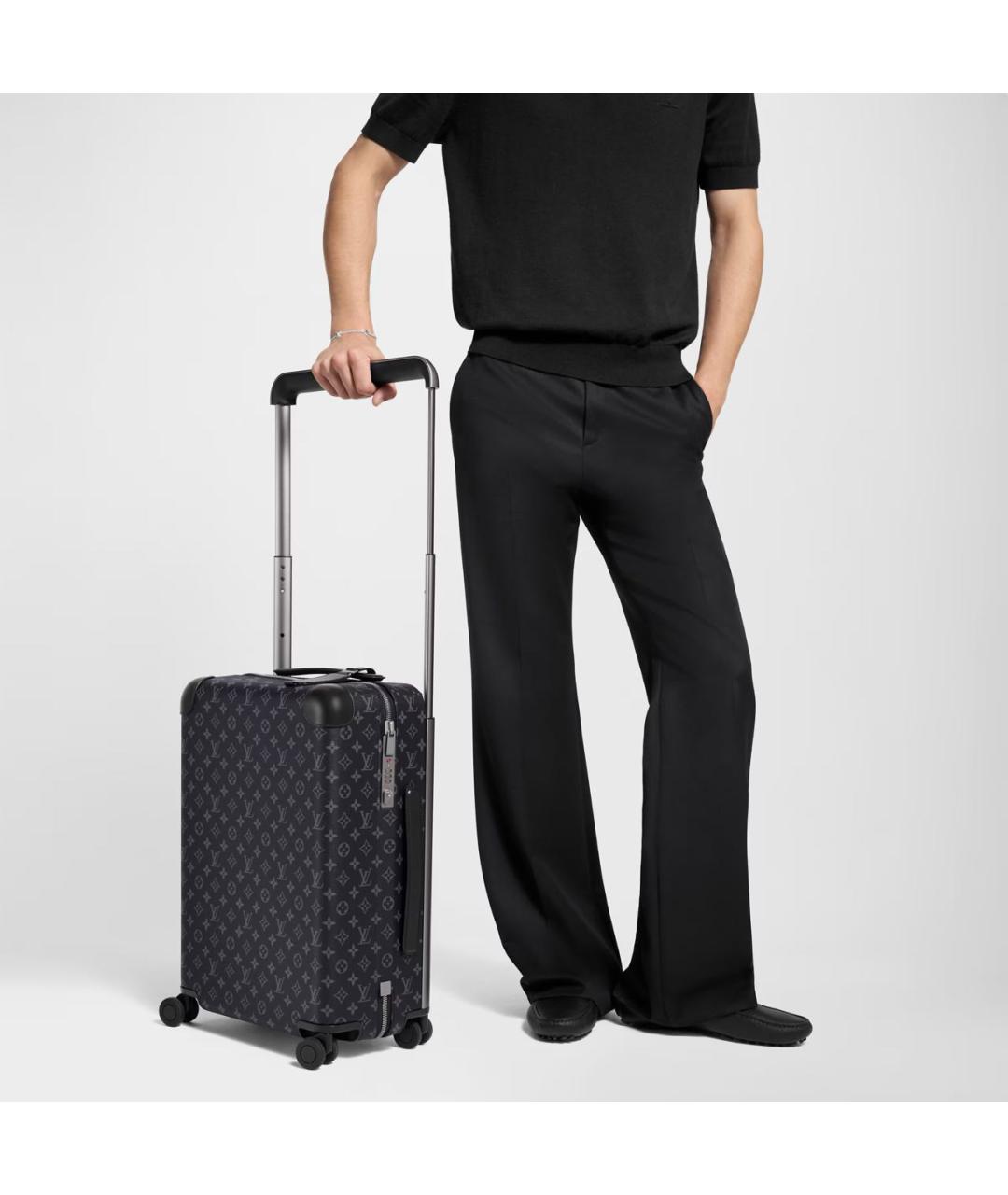 LOUIS VUITTON Черный чемодан из канвы, фото 6