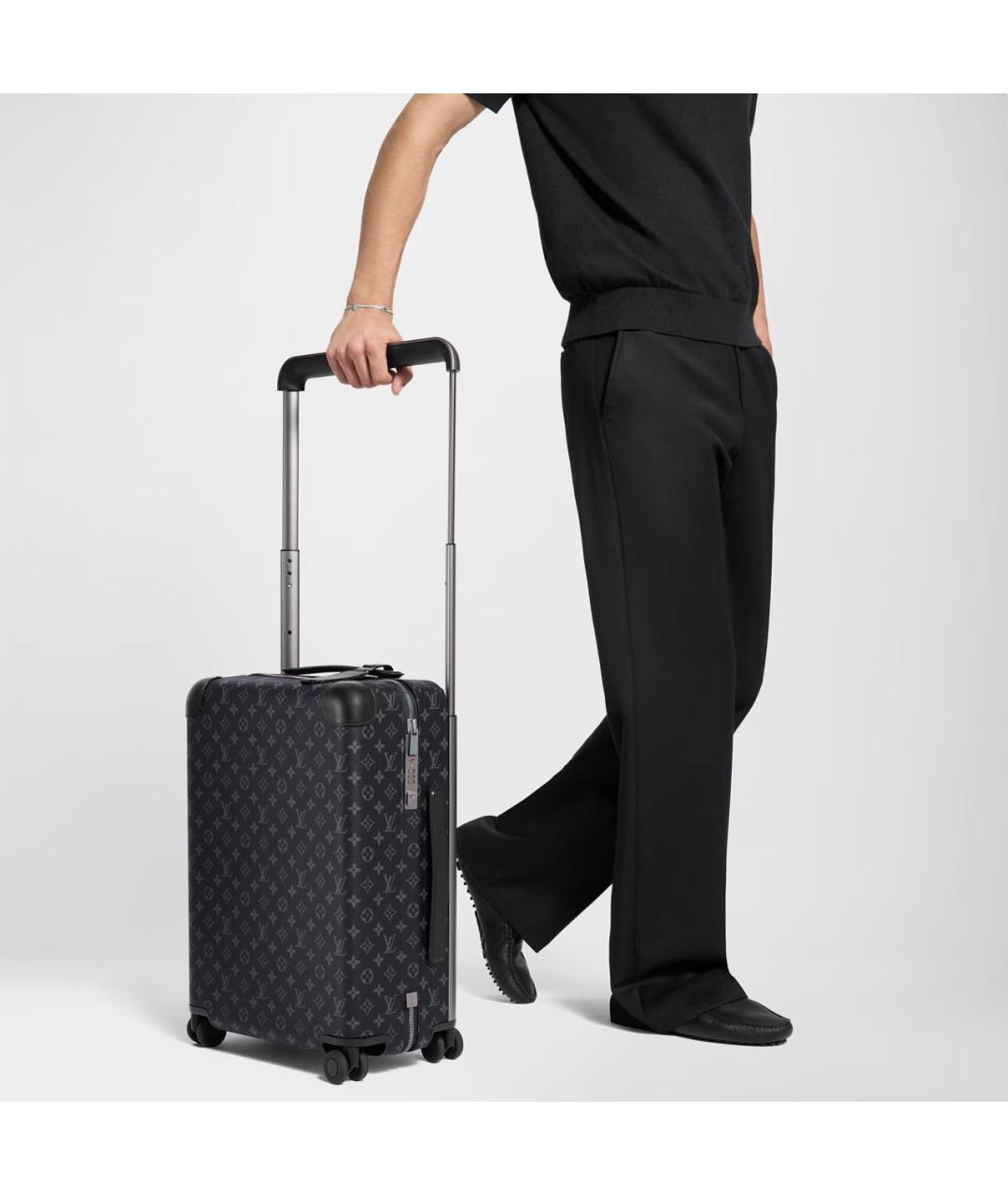 LOUIS VUITTON Черный чемодан из канвы, фото 7