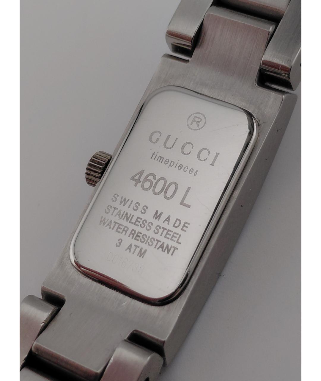 GUCCI Серебряные металлические часы, фото 7