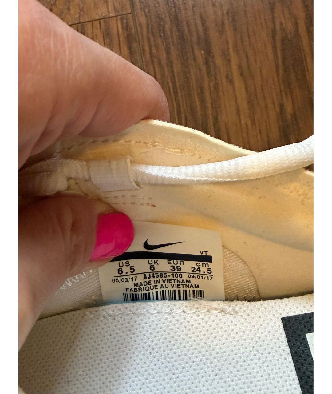 NIKE X OFF-WHITE Бежевые текстильные кроссовки, фото 6