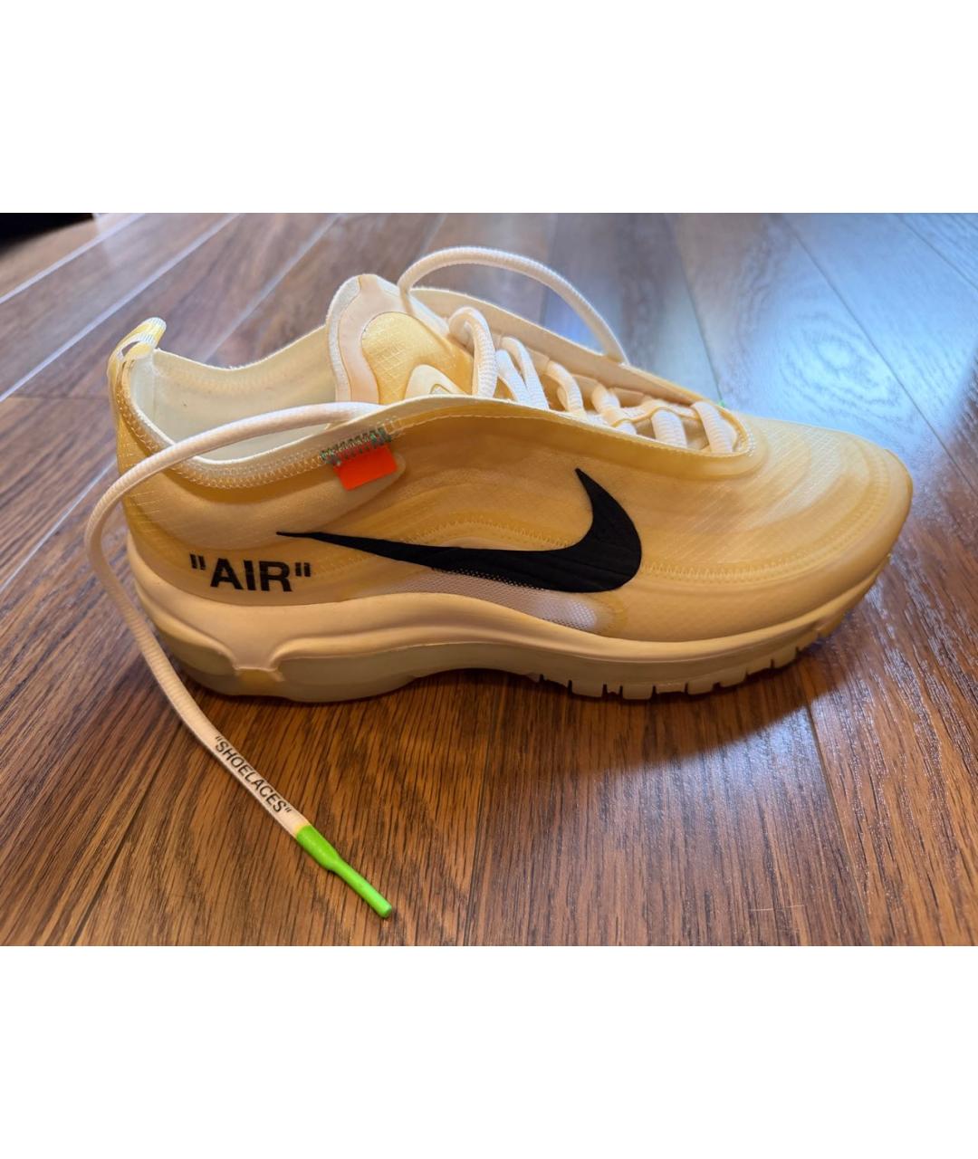 NIKE X OFF-WHITE Бежевые текстильные кроссовки, фото 9
