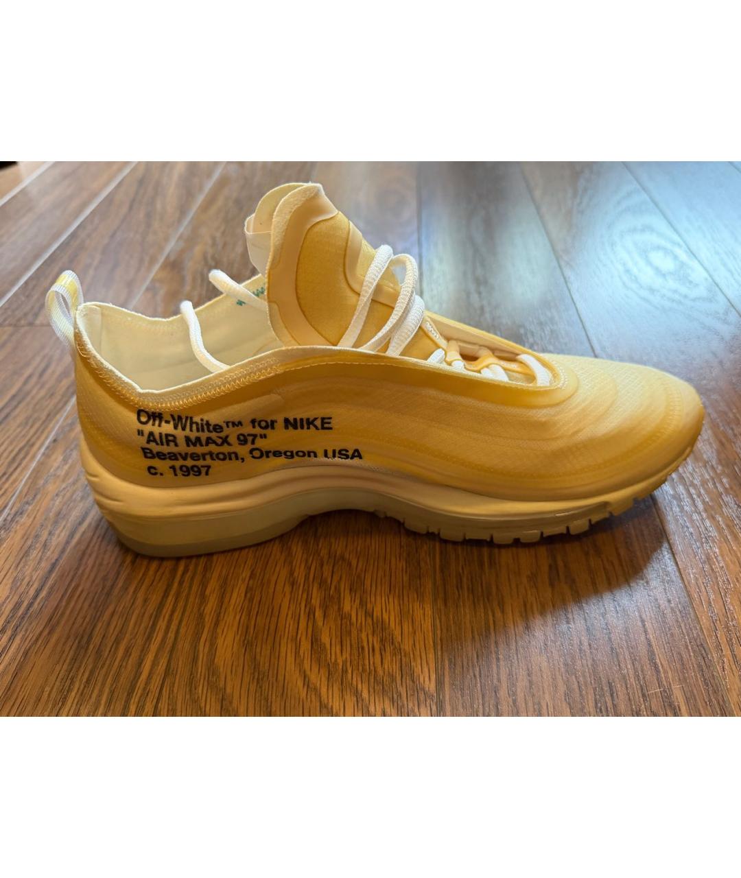 NIKE X OFF-WHITE Бежевые текстильные кроссовки, фото 7