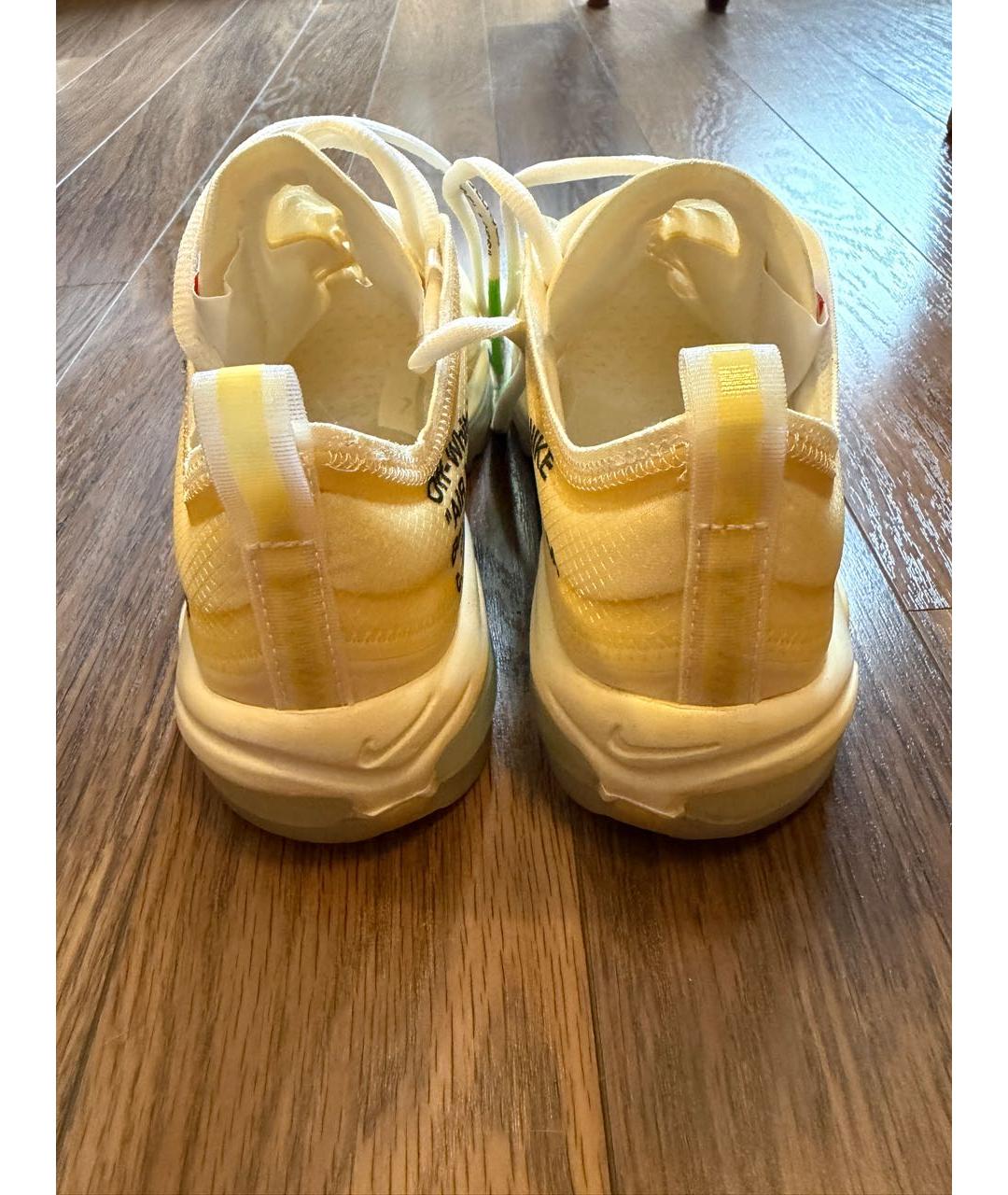 NIKE X OFF-WHITE Бежевые текстильные кроссовки, фото 4