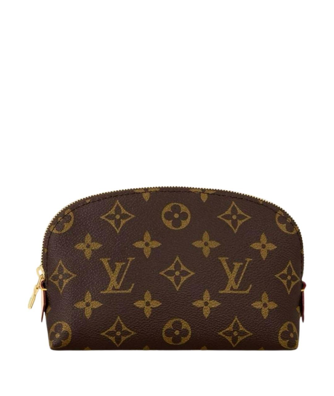 LOUIS VUITTON Коричневая косметичка из канвы, фото 1