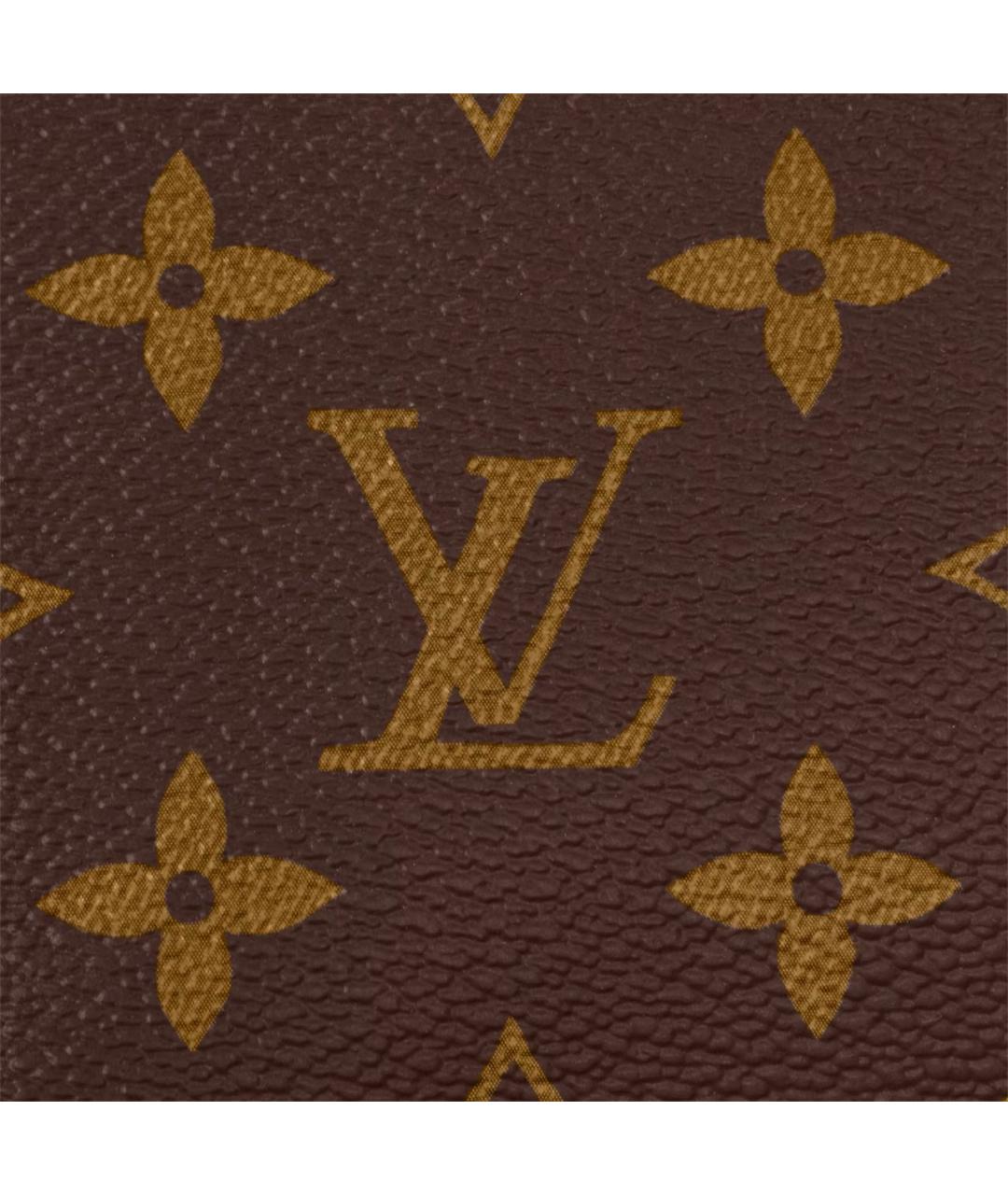 LOUIS VUITTON Коричневая косметичка из канвы, фото 5
