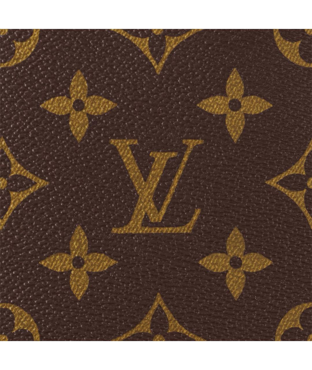 LOUIS VUITTON Коричневая косметичка из канвы, фото 5