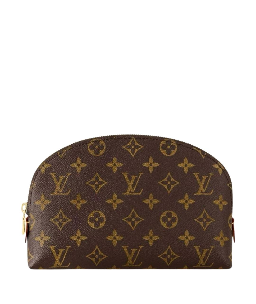 LOUIS VUITTON Коричневая косметичка из канвы, фото 1
