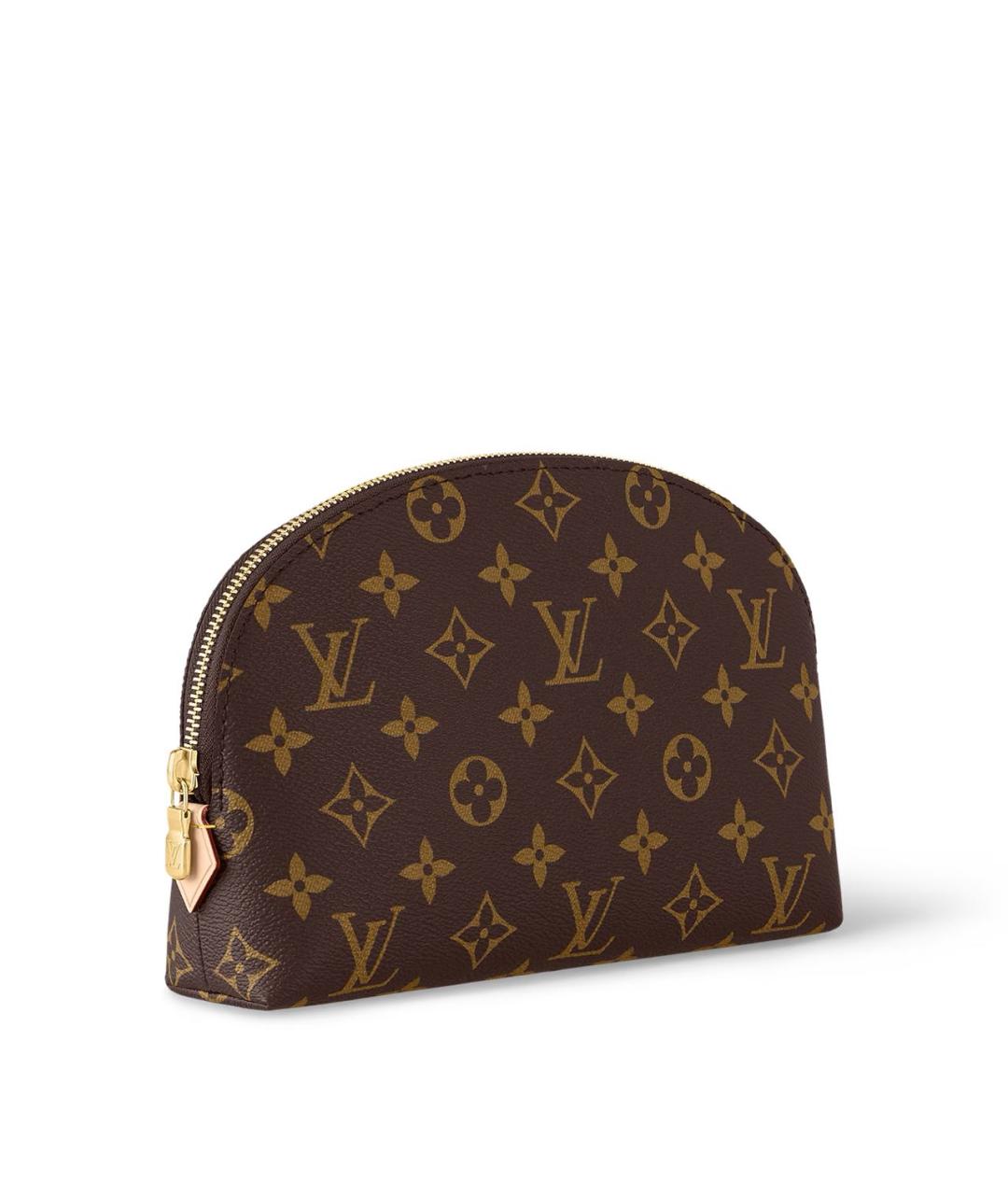 LOUIS VUITTON Коричневая косметичка из канвы, фото 3