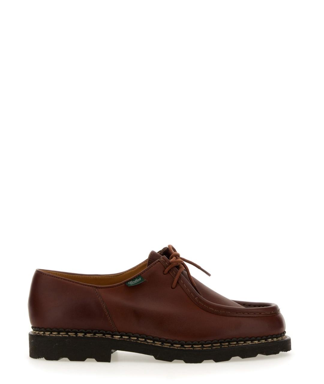 PARABOOT Коричневые кожаные низкие ботинки, фото 1