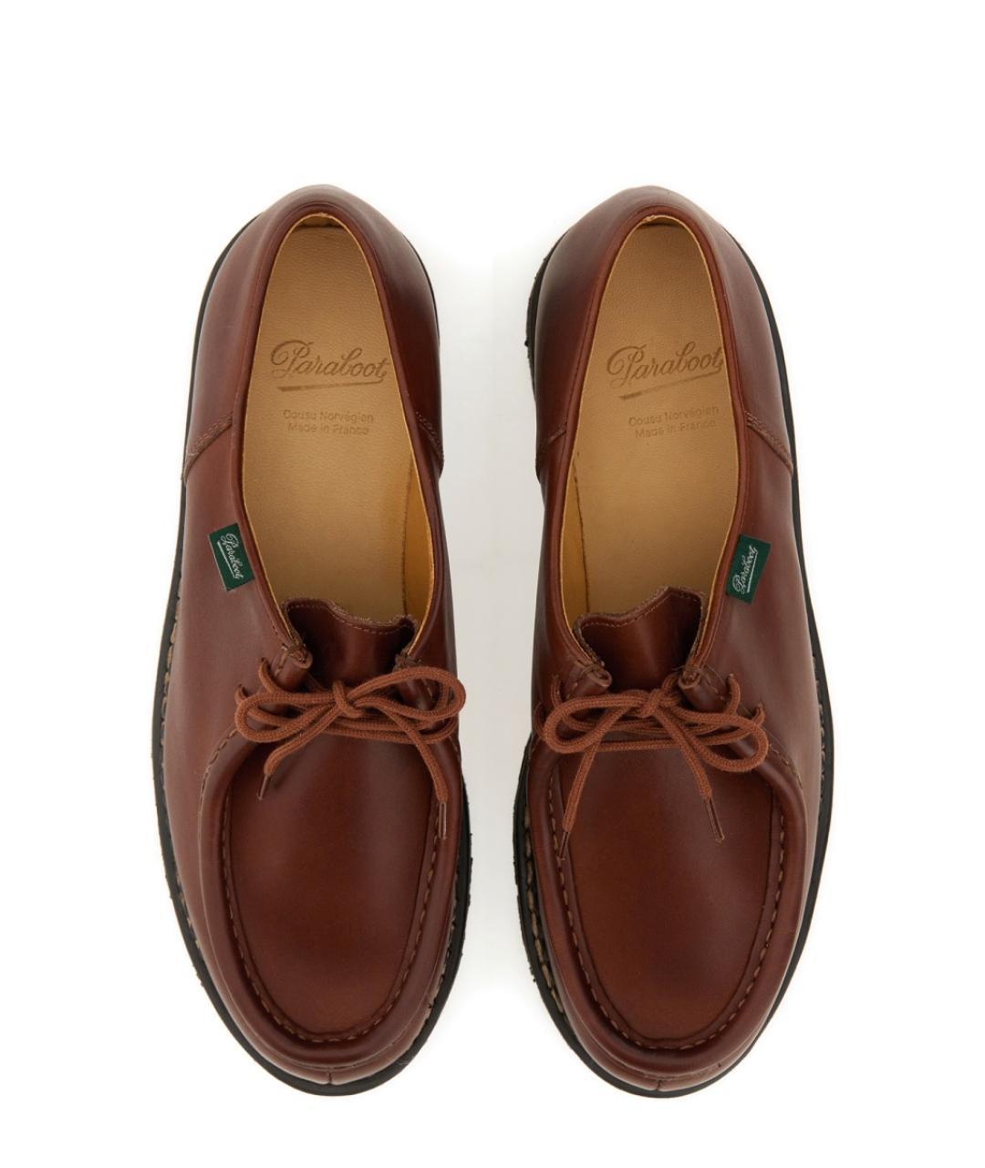 PARABOOT Коричневые кожаные низкие ботинки, фото 4