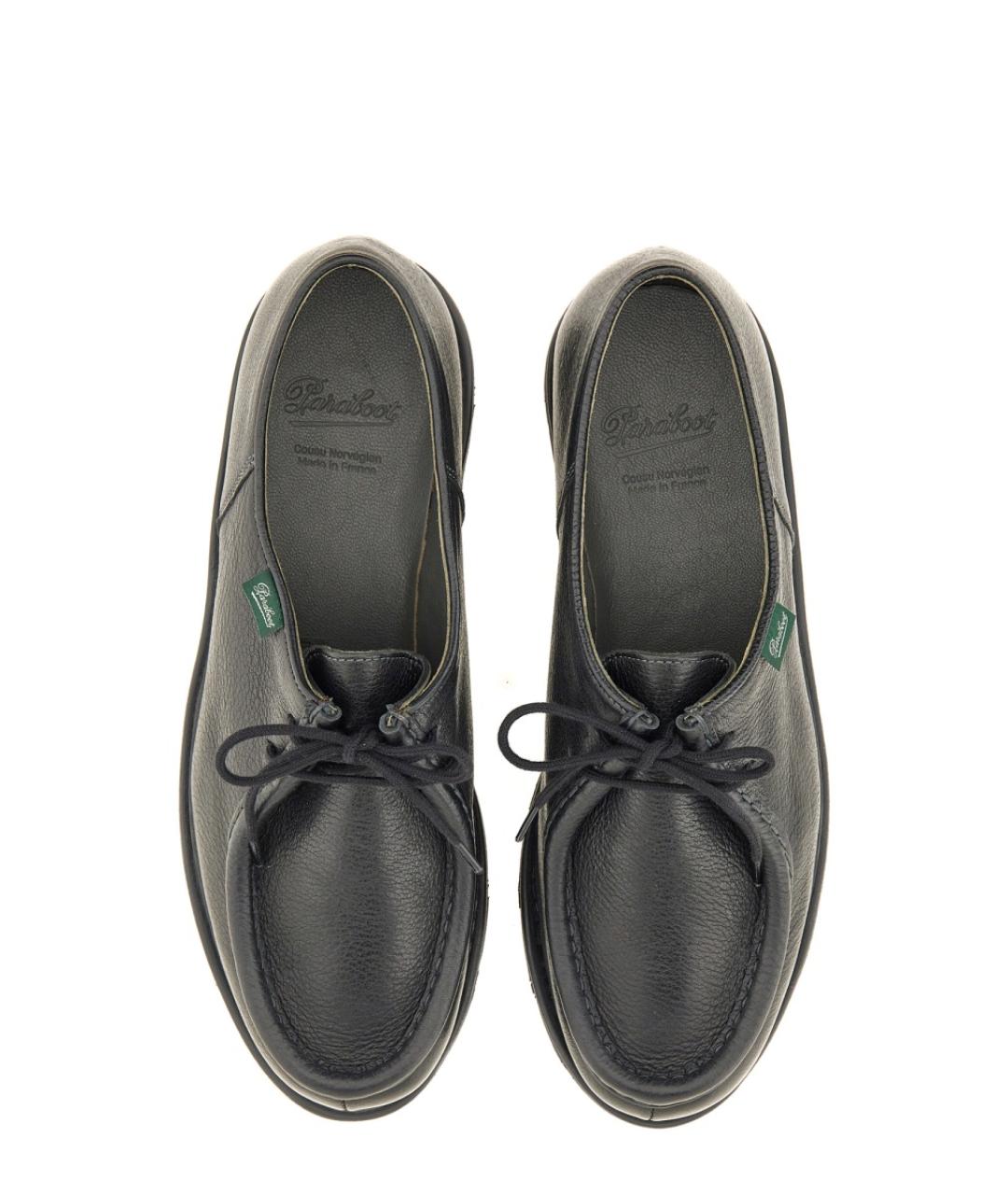 PARABOOT Черные кожаные низкие ботинки, фото 4