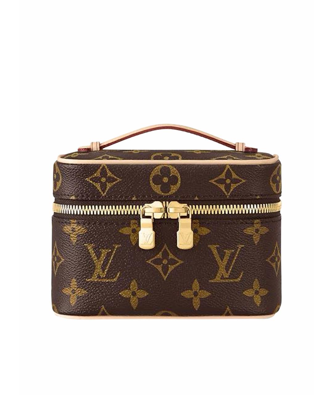 LOUIS VUITTON Коричневая косметичка из канвы, фото 1